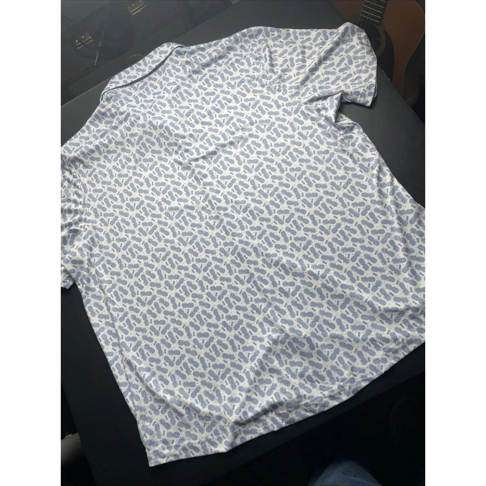 Johnston & Murphy XC4 Pineapple 2XL Short Sleeve Button Up Stretch Perfect - Picture 10 of 11